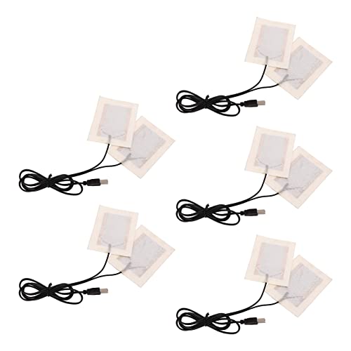 CaCaCook USB Electric -Stoffheizkissen, Tragbares Wärmekissen für den Rückenbaucherhitzen des Schulterhals, Geeignet für das Wintercamping, 5 Stcs DC5V USB Electric Tuch Heizung Pad von CaCaCook