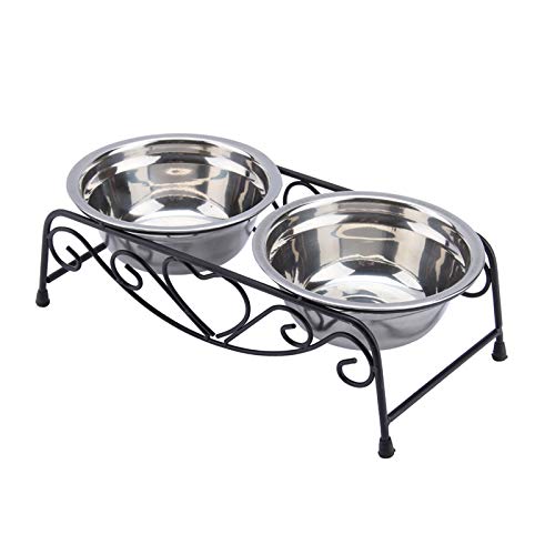 Erhöhter Futternapf Hund Futternapf 28x15x9cm Edelstahl Doppel-Futternapf für Hunde und Katzen Wassernäpfe Futternapf Geschirr Regalständer Erhöhter Futternapf Hund Futternapf 28x15x9cm Edelstahl Doppel-Futternapf für Hunde und Katzen Wassernäpfe Futternapf Geschirr Regalständer von CaCaCook