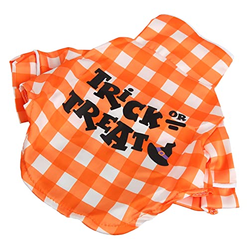 Halloween-Hundekleid, Haustierkleider, modisch, Süßes oder Saures, niedlich, bequem, lockeres kariertes Hundekleid für Weihnachtsfeier, Halloween-Party, Alltag (XS) von CaCaCook