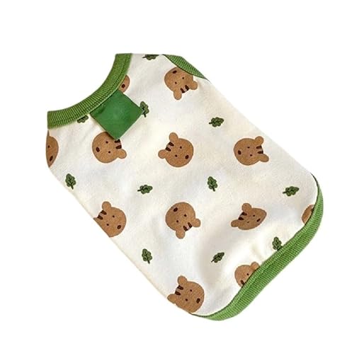 Hundepullover Haustier Hund Kleidung Welpen Sommer Weste Dünne Bär Print T-Shirt Hunde Produkte XS-XL(A,L) von CaFfen