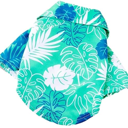 Hundepullover Haustier Hund Shirt Sommer Kleidung Coole Dünne Katze Mode Welpen Weste Atmungsaktive(Green,XS) von CaFfen