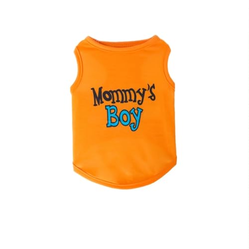 Hundepullover Haustier-Hundekleidung, T-Shirt, weiche Grundkleidung for kleine und mittelgroße Hunde(Orange,M) von CaFfen