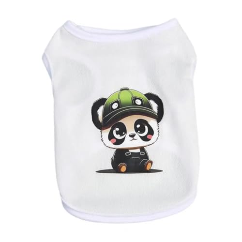 Hundepullover Haustier T-Shirt Sommer Mode Atmungs Druck Hund Kleidung Nette Pullover for Haustiere Pet Liefert for Stilvolle(White,XL) von CaFfen
