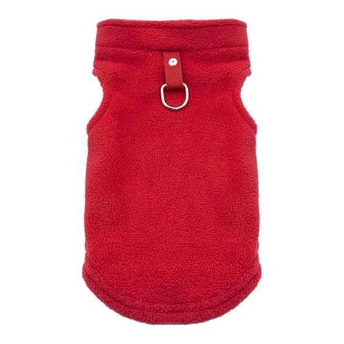 Hundepullover Herbst und Winter Haustier Hund Kleidung warme Hundeweste Mantel Welpen Bekleidung Dinge for Hunde(Red,S) von CaFfen