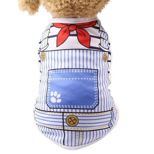 Hundepullover Hunde-Shirts, Sommer, atmungsaktiv, Welpenkleidung, niedliche ärmellose Haustier-T-Shirts, Hundekleidung for Haustierkleidung(F,XS) von CaFfen