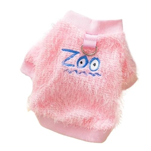 Hundepullover Mode Hund Pullover Nette Drucken Haustier Kleidung Winter Warme Welpen Weiche Katze Sweatshirt(Pink,XL) von CaFfen