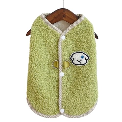 Hundepullover Warme Hundeweste for den Winter, Hundekleidung for kleine Hunde, ärmelloser Mantel, Welpen-Outfit(Green,XL) von CaFfen
