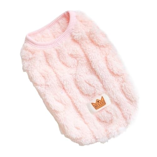 Hundepullover Weiche Hundekleidung, Winterweste for kleine Hunde, modische Welpenkostüme, süße Katzenweste, Sweatshirt, Haustierbekleidung(Pink,S) von CaFfen