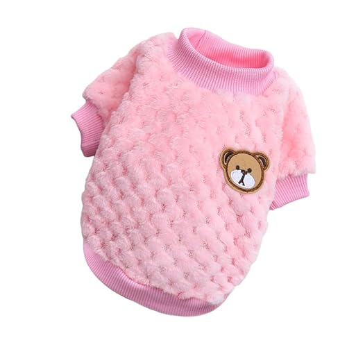 Hundepullover Winter Warme Haustier Hund Kleidung Weiche Und for Kleine Mittlere Hunde Kostüm Mantel(Pink,XL) von CaFfen