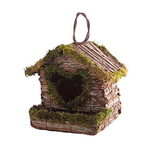 Cabilock 1 PC Bambus Blume Korb Rustikalen Holz Handgemachte Vogel Hängen Vogel von Cabilock