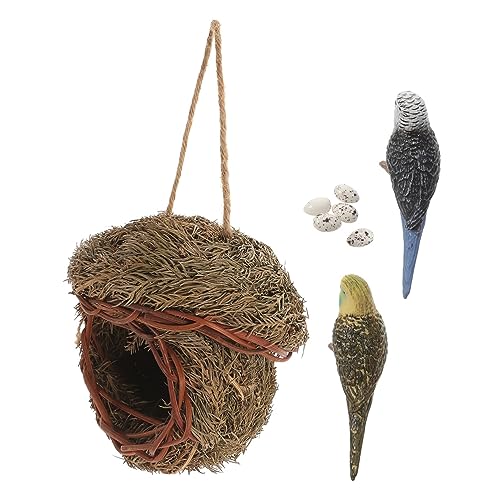 Cabilock 1 Satz Simuliertes Vogelnest Vogelhaus-Ornament Rattan Gewebtes Vogelnest Baumdekorationen Vögel-Ei-Dekoration Landschaftsverzierung Im Freien Für Garten Plastik Cabilock 1 Satz Simuliertes Vogelnest Vogelhaus-Ornament Rattan Gewebtes Vogelnest Baumdekorationen Vögel-Ei-Dekoration Landschaftsverzierung Im Freien Für Garten Plastik von Cabilock