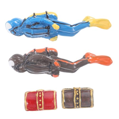Cabilock 4stücke Dekorationsset Mit Taucherfiguren Und Schatzbox Für Aquarien Kreative Miniatur-Dekoration Für Fischbecken Mehrfarbige Figurenversion Blauer Taucher Brauner Taucher Rote Cabilock 4stücke Dekorationsset Mit Taucherfiguren Und Schatzbox Für Aquarien Kreative Miniatur-Dekoration Für Fischbecken Mehrfarbige Figurenversion Blauer Taucher Brauner Taucher Rote von Cabilock