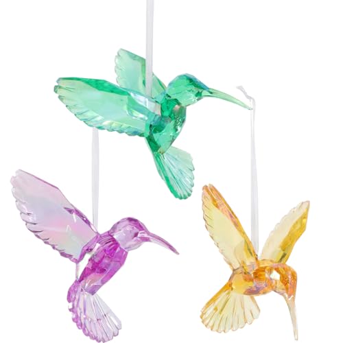 Cabilock 1 Set Kristallvogel-Anhänger mit hängenden Kristallen, Kolibri-Ornament, Kolibri, Gartendekoration, Kolibri-Futterstation, Teile, dekorativer Kolibri-Aufkleber, 3 Stück Cabilock 1 Set Kristallvogel-Anhänger mit hängenden Kristallen, Kolibri-Ornament, Kolibri, Gartendekoration, Kolibri-Futterstation, Teile, dekorativer Kolibri-Aufkleber, 3 Stück von Cabilock