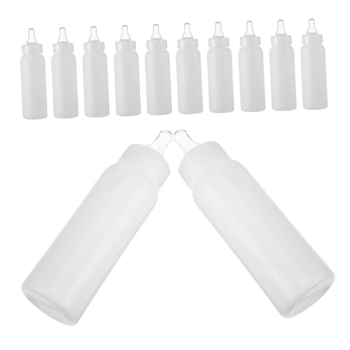 Cabilock 12 Stück Babyflasche Ziegenflaschen Zum Füttern Von Babyziegen Tiermilchflaschen Lamm Stillflasche Kätzchen Wasserflasche Ziegenmilchflasche Ziegenfutterspender von Cabilock