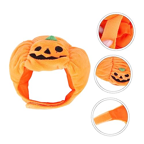 Cabilock 1Stück Haustier Halloween Kürbis Hut für Katzen und Kopfbedeckung für Halloween Party Cartoon Design Strapazierfähiges Material für Cosplay von Cabilock