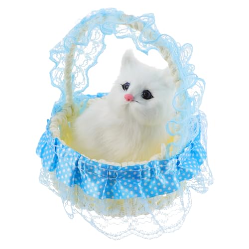 Cabilock 1Stück Wunderschöner Katzenkorb Dekoratives Ornament für Geschenkidee für Familie und Freunde Tierdekor für Zuhause und Büro Hochwertiges Langlebiges Design von Cabilock