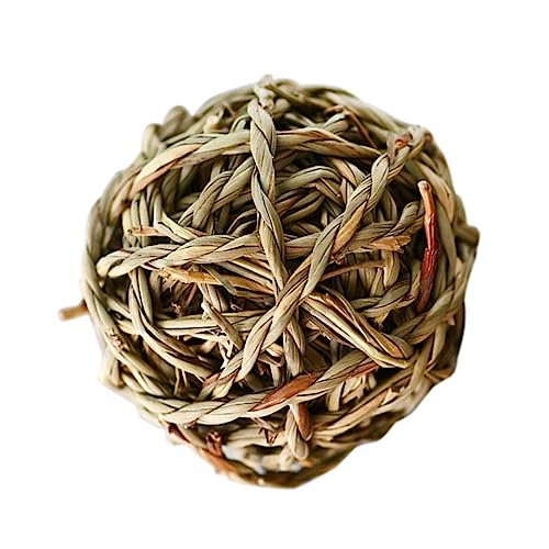 Cabilock 1stk Strohballen Knabbern Kaninchenspielzeug Für Hasen Kaninchen Zahnen Natürliches Geflochtenes Gras Häschen Backenzahn Spielzeug Tiere Spielen Bälle Hibiskus Ball Spielen Kauen von Cabilock