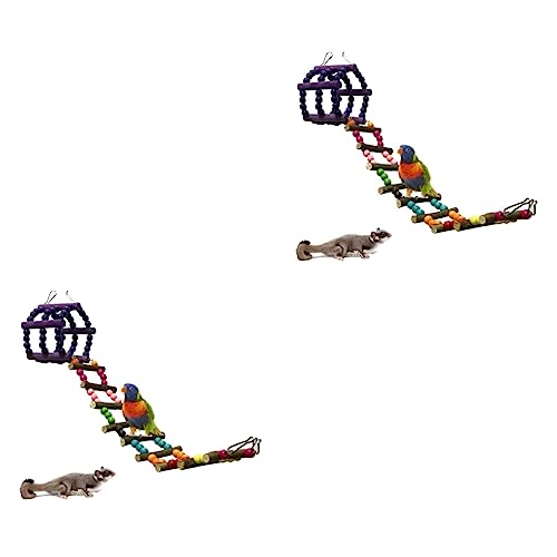 Cabilock 2st Spielzeuge Spielzeug Zum Aufhängen Im Käfig Käfigspielzeug Käfigleiter Leiter Vogel Spielzeug Hamster Bambus Kletterleiter von Cabilock