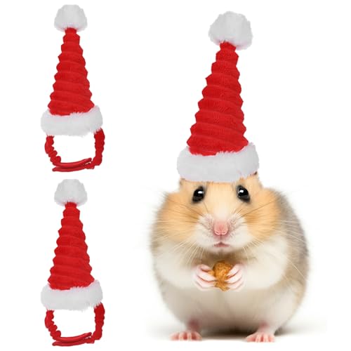 Cabilock 2 Stück Weihnachtsmützen für Hamster, Meerschweinchen-kostüm, Mini-weihnachtsmütze für Kätzchen, Chinchilla, Kaninchen, Hase, Igel, Frettchen, Eichhörnchen, Ratten, Ente Cabilock 2 Stück Weihnachtsmützen für Hamster, Meerschweinchen-kostüm, Mini-weihnachtsmütze für Kätzchen, Chinchilla, Kaninchen, Hase, Igel, Frettchen, Eichhörnchen, Ratten, Ente von Cabilock