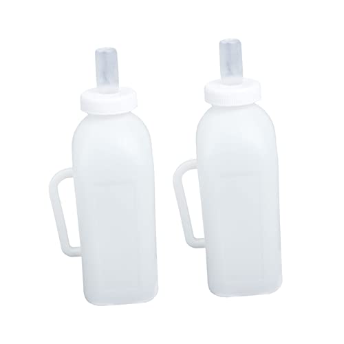 Cabilock Milchkännchen 2 Stücke Silikon Fütterer Für Kleinkinder Flaschen Mit Deckel Silikon Babyflasche Ferkel Fütterung Flasche Große Flasche Geflügel Kunststoff Trinkflasche von Cabilock