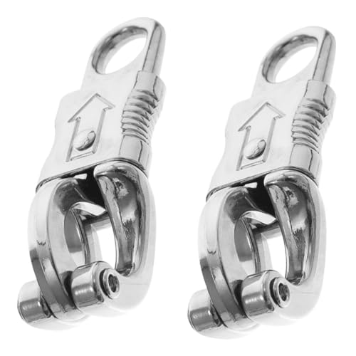 Cabilock 2stücke Seil Release Clips Seil Haken Outdoor Haken Pferderennzubehör Paracord Schnappverschluss Zinklegierung Seilclips Schlüsselanhängerhaken von Cabilock