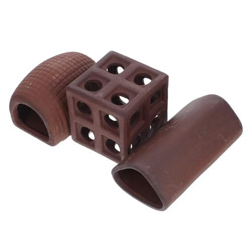 Cabilock 3 Stück Teiliges Aquarium Versteck aus Violett Sandkeramik Dekorative Garnelen Fischhöhle Nachhaltige Zucht Laichstätte Natürliche Aquarien Ornament für Stilvolle Cabilock 3 Stück Teiliges Aquarium Versteck aus Violett Sandkeramik Dekorative Garnelen Fischhöhle Nachhaltige Zucht Laichstätte Natürliche Aquarien Ornament für Stilvolle von Cabilock
