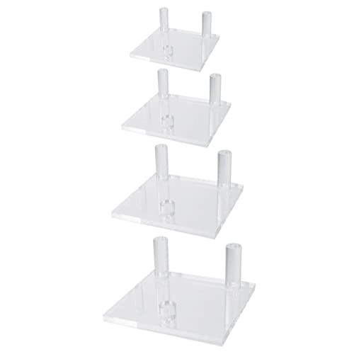 Cabilock 4 Stück Ore Specimen Display Rack Geoden Achat Steht Klare Display-basen Mineralienhalter Präsentationsständer Für Kristallmodelle Übersichtliche Anzeige Probe Acryl Schreibtisch von Cabilock