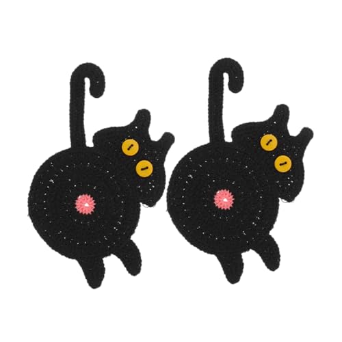 Cabilock 6stücke Handgemachte Katzen-Design Untersetzer Dekorative Gehäkelte Tassenmatte Saugfähige Und Leicht Zu Reinigende Tischdeko Für Gemütliche Anlässe Und Partys von Cabilock