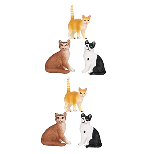 Cabilock 6stücke Teiliges Realistisches Katzenmodell Detailgetreue Tierfiguren Für Sammler Als Dekoration Lehrmittel Und Fotorequisiten Spielzeug Für Katzenliebhaber von Cabilock