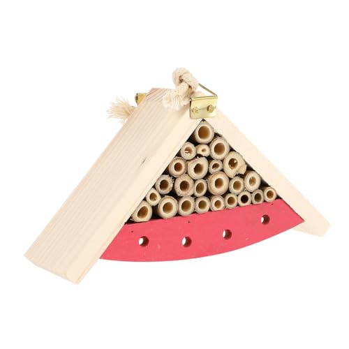 Cabilock Bemaltes Bienenhaus aus Holz für Garten Dekoratives Insektenhotel Gartenproduktivität Wetterfest und Sicherer Lebensraum für Bienen und Nützlinge von Cabilock