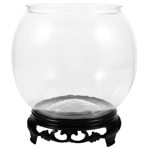 Cabilock Bruchsicheres Transparentes Kleines Fischglas mit Ständer Dekoratives Desktop Aquarium für Goldfische Klares Design zur Besseren Beobachtung für Büro und Wohnraumdekoration Cabilock Bruchsicheres Transparentes Kleines Fischglas mit Ständer Dekoratives Desktop Aquarium für Goldfische Klares Design zur Besseren Beobachtung für Büro und Wohnraumdekoration von Cabilock