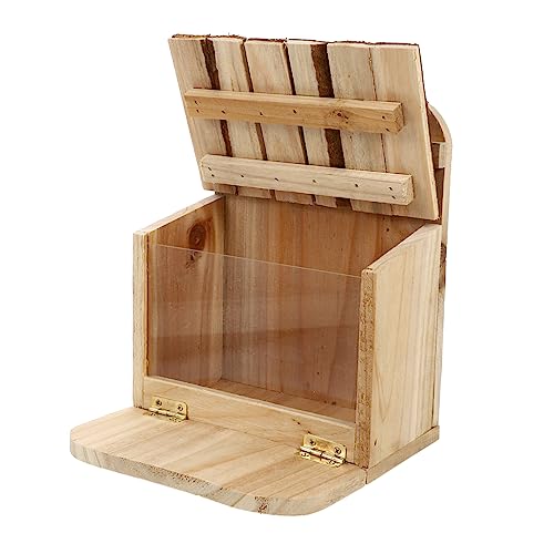 Cabilock Futterstation Aus Holz DIY Picknick Für Futterhalter Für Erdnüsse Dekorativer Lebensmittel Rack Für Garten Für Fütterung von Cabilock