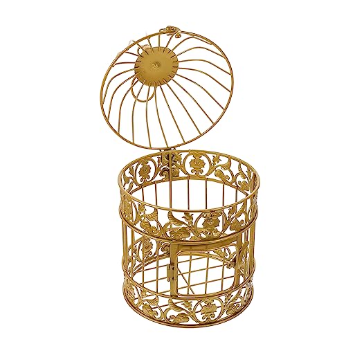Cabilock Goldene Dekorative Vogelkäfig Deko für Hochzeiten Kunstmetall Vogelkäfig für Wohnaccessoires Stilvolle Tischdeko Vintage Inspirierte Heimdekoration Cabilock Goldene Dekorative Vogelkäfig Deko für Hochzeiten Kunstmetall Vogelkäfig für Wohnaccessoires Stilvolle Tischdeko Vintage Inspirierte Heimdekoration von Cabilock