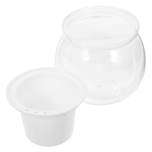 Cabilock Kleiner Hydroponik Blumentopf Transparente Fischschüssel für Aquarien und Pflanzen Leichter Desktop Aquarium Behälter für Büro und Zuhause Pflegeleicht und Dekorativ Cabilock Kleiner Hydroponik Blumentopf Transparente Fischschüssel für Aquarien und Pflanzen Leichter Desktop Aquarium Behälter für Büro und Zuhause Pflegeleicht und Dekorativ von Cabilock