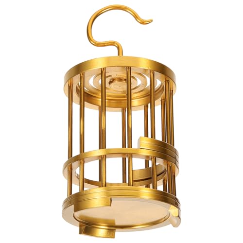 Cabilock Dekorativer Messing Vogelkäfig Hängender Vogelkäfig Vogelnest-Dekoration Käfig-Ornament Messingkäfig Hängekäfig Für Kleintiere Cabilock Dekorativer Messing Vogelkäfig Hängender Vogelkäfig Vogelnest-Dekoration Käfig-Ornament Messingkäfig Hängekäfig Für Kleintiere von Cabilock