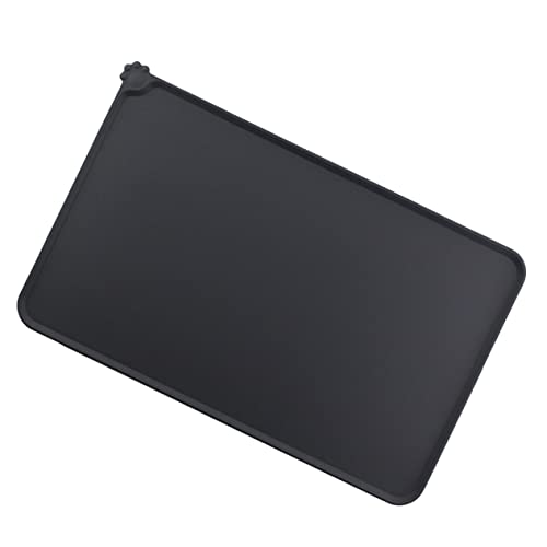 Cabilock Silicone Haustier Matten für Hunde und Katzen Große Schwarze Futter und Trinkunterlage und Flexibel zum Schutz Ihres von Cabilock