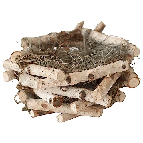 Cabilock Vogelhäuschen- Holz-Fake-Nest Mit Vogelnistkasten Vogelnest-Dekoration Für Den Hof von Cabilock