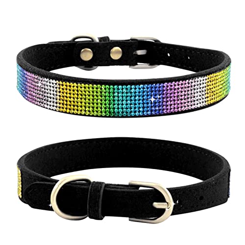 Katzen- und Hundehalsband in gl鋘zenden Strasssteinen Kristall Katze Halsband elastische Haustier-Halskette für kleine Haustiere Katze Hunde von Cachi