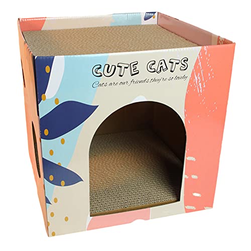 Cachpib Karton Katzenhaus Indoor Wellpappe Katzenversteck Katzenhöhle Katzenkratzer Katzenbox Haus Katzenbett für kleine Katzen, Kätzchen rosa groß Cachpib Karton Katzenhaus Indoor Wellpappe Katzenversteck Katzenhöhle Katzenkratzer Katzenbox Haus Katzenbett für kleine Katzen, Kätzchen rosa groß von Cachpib