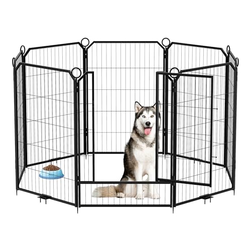 Cachpib Welpenlaufstall 8 Gitter Hundelaufstall Mit Verriegelung, Haustierzaun Für Innen Und Außen, Freilaufgehege Hundezaun Für Hund, Katze, Welpe, Kaninchen, Hühner Cachpib Welpenlaufstall 8 Gitter Hundelaufstall Mit Verriegelung, Haustierzaun Für Innen Und Außen, Freilaufgehege Hundezaun Für Hund, Katze, Welpe, Kaninchen, Hühner von Cachpib