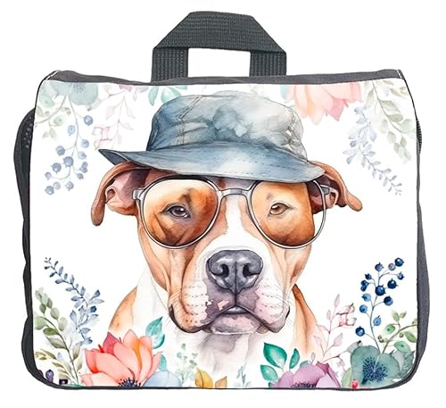 Cadouri Hundezubehörtasche mit American Staffordshire Terrier - Aufbewahrungstasche mit Hunderasse für Hundebesitzer - originelles Geschenk - handgefertigt von Cadouri