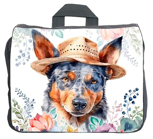 Cadouri Hundezubehörtasche mit Australian Cattle Dog - Aufbewahrungstasche mit Hunderasse für Hundebesitzer - originelles Geschenk - handgefertigt von Cadouri