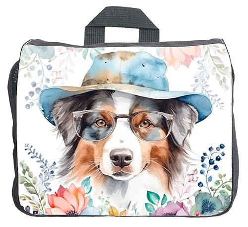 Cadouri Hundezubehörtasche mit Australian Shepherd - Aufbewahrungstasche mit Hunderasse für Hundebesitzer - originelles Geschenk - handgefertigt von Cadouri