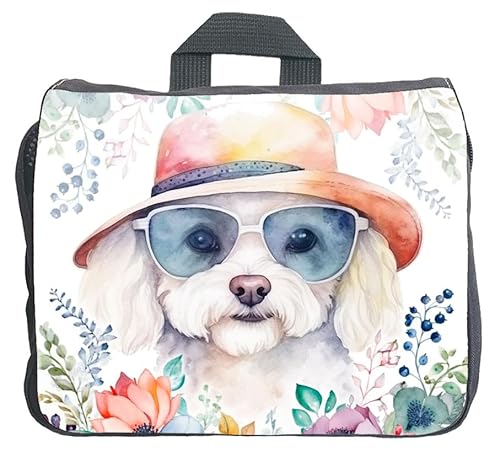 Cadouri Hundezubehörtasche mit Bichon Frisé - Aufbewahrungstasche mit Hunderasse für Hundebesitzer - originelles Geschenk - handgefertigt von Cadouri