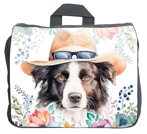 Cadouri Hundezubehörtasche mit Border Collie - Aufbewahrungstasche mit Hunderasse für Hundebesitzer - originelles Geschenk - handgefertigt von Cadouri