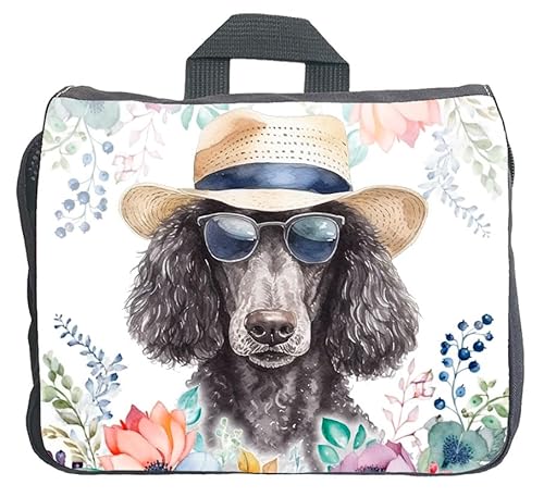 Cadouri Hundezubehörtasche mit Großpudel - Aufbewahrungstasche mit Hunderasse für Hundebesitzer - originelles Geschenk - handgefertigt von Cadouri