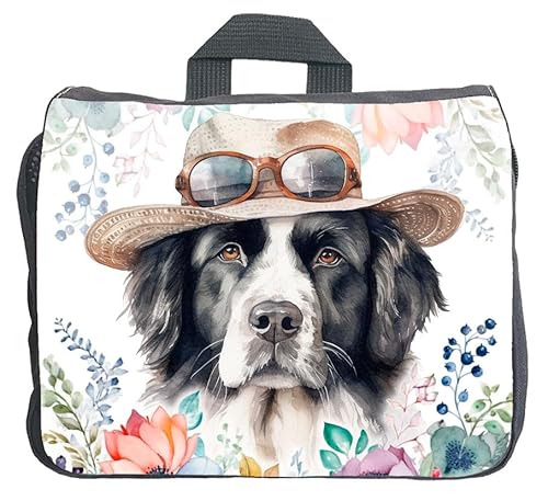 Cadouri Hundezubehörtasche mit Landseer - Aufbewahrungstasche mit Hunderasse für Hundebesitzer - originelles Geschenk - handgefertigt von Cadouri