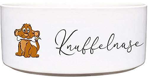 Cadouri Keramik Hundenapf » Knuffelnase « Futternapf Wassernapf - 1.300 ml von Cadouri