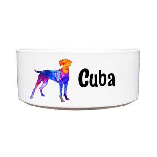 Cadouri Keramik Hundenapf ︎ personalisiert ︎ mit Name deines Hundes┊Futternapf Wassernapf (Rhodesian Ridgeback) - 1.300 ml von Cadouri