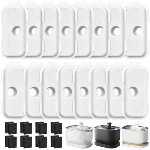 16 Stück Katzenbrunnen Filter für PETLIBRO Dockstream Tomxcute Katzentrinkbrunnen PLWF005 / PLWF105 / PLWF115 / PLWF305 von Caehomly